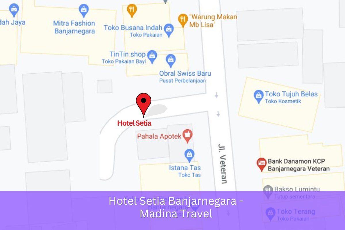 peta Hotel Setia Banjarnegara